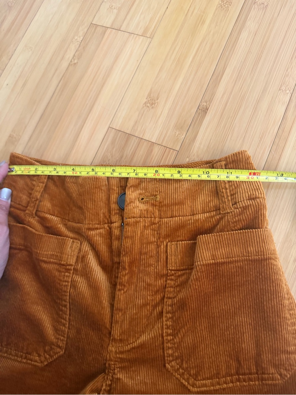 Anthropologie Maeve The Colette Corduroy Crop Wide-Leg Pants size 24 - Picture 8 of 11